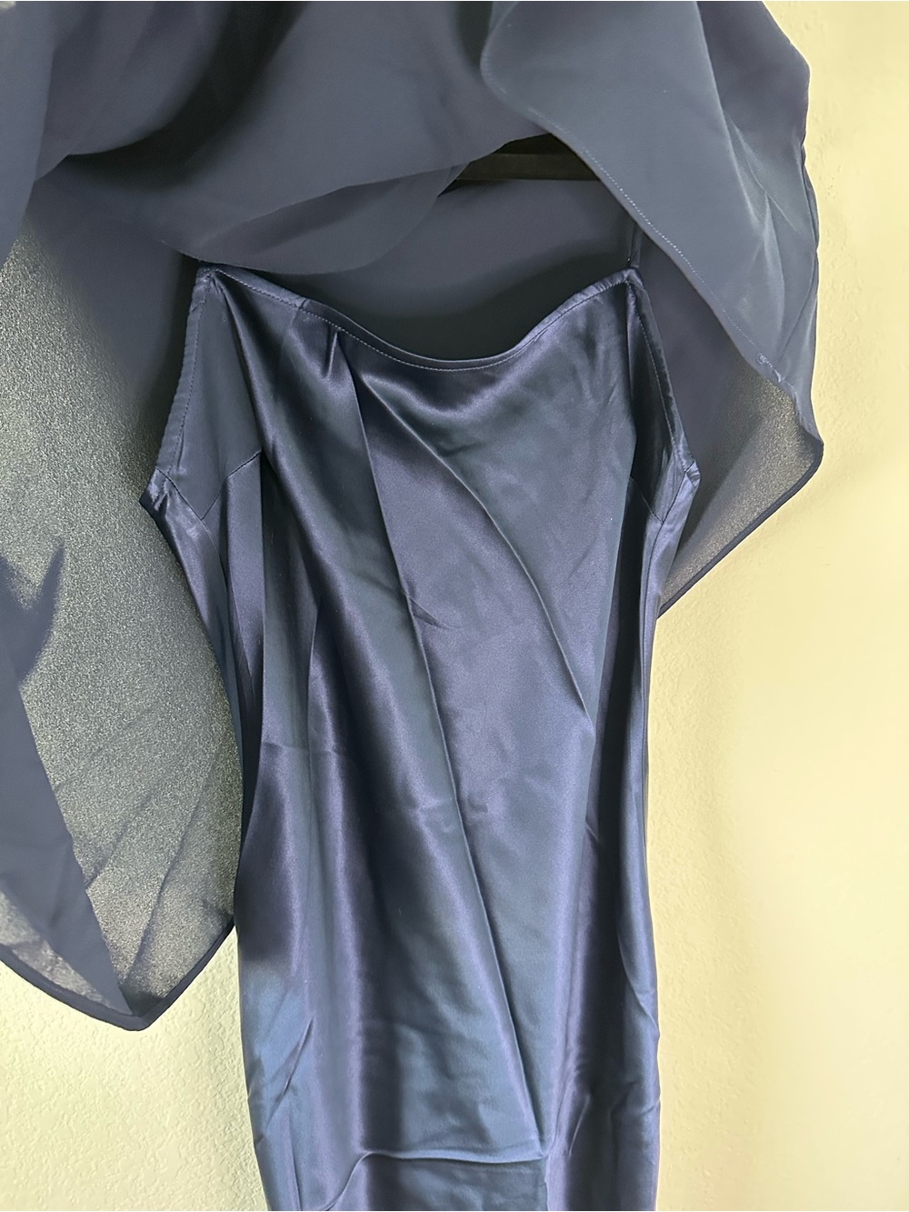 REFORMATION Lilibeth Silk navy Maxi Dress Gown SZ M - Picture 5 of 7